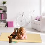 Nešiojamų vaikų jogos kilimėlių poilsio ir miegojimo komplektas (Raudona)