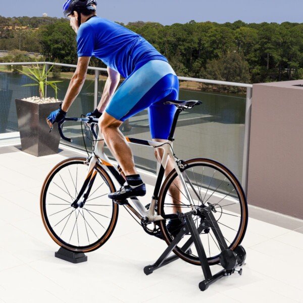 Dviračio treniruoklis su 8 pasipriešinimo pakopomis (Juoda)