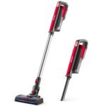 Galingas belaidis dulkių siurblys su 12 kPa siurbimo galia ir LED lemputėmis (Raudona)