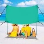 Lengvas paplūdimio paviljonas su UV apsauga (Žalia)