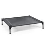 Paaukštinta šunų lova su stogeliu (Pilka)