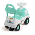 Vaikiškas automobilis 3in1: stumiamas atsispiriamas ir mokomasis (Žalia)