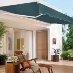 Terasos markizė su rankiniu ištraukimu 2 5 m x 2 m (Žalia)