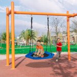 Šešiakampė reguliuojamo aukščio lizdinė sūpynė (Mėlyna)