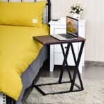 Kompaktiškas staliukas kavai ir nešiojamajam kompiuteriui (Ruda)