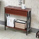 Stalelis su lentyna 61 x 28 5 x 61 cm metalinis (Ruda)