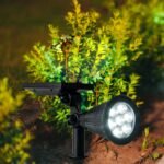 Saulės šviestuvų rinkinys su LED atsparus vandeniui (Juoda)