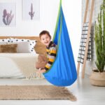 Vaikų pakabinamas krėslas-guolis iki 80 kg (Mėlyna)