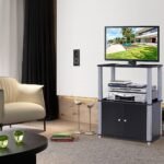 TV staliukas su 2 atviromis lentynomis 60x29 5x75 cm (Juoda)