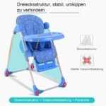 Reguliuojama aukšta maitinimo kėdutė su atrama kojoms (Oranžinė)