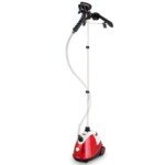 Galingas drabužių garintuvas su reguliuojama teleskopine rankena (Raudona)