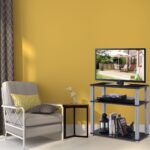 TV staliukas su trimis lentynomis (Juoda)
