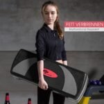 Daugiafunkcinė aerobikos platforma su reguliuojamu aukščiu (Juoda)