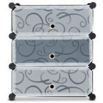 Modulinė pasidaryk pats erdvę taupanti batų spintelė (Juoda)