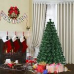 Dirbtinė Kalėdų eglutė su šviesolaidiniu spalvų keitikliu ir LED apšvietimu (Žalia)