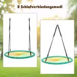 Vaikų tinklinė sūpynė (Ø 100 cm) (Žalia)