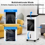 Mobilus oro aušintuvas su drėkinimo ir valymo funkcijomis (Balta)