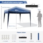 Pop-up paviljonas 3x3m lauko pramogoms (Mėlyna)