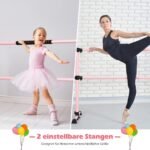 Profesionalus reguliuojamo aukščio mobilus baleto stovas (Rožinė)