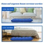 Reguliuojamo atlošo grindų kėdė su patogiu užpildu (Mėlyna)