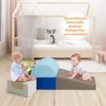 Minkštų putplasčio blokelių rinkinys vaikams (Spalvota)