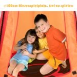 Lizdinė sūpynė su žaidimų palapine 100 cm skersmens (Oranžinė)
