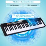 Skaitmeninis pianinas su 61 pilno dydžio klavišu ir dėklu (Juoda ir balta)