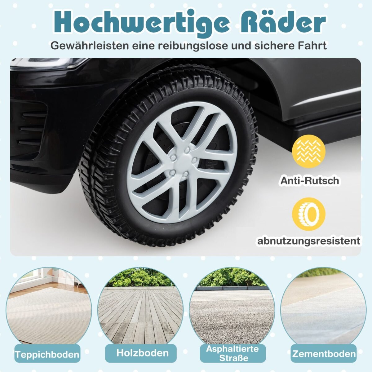 Vaikiškas automobilis su stūmimo rankena ir pedalais (Juoda)