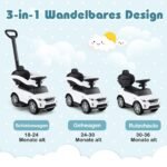 Transformuojamas automobilis su stumdoma rankena (Balta)