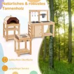 Lauko virtuvėlė su griliumi ir picos krosnele (Natūrali)