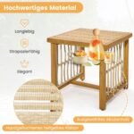 Akacijos medienos lauko baldų komplektas: 2 foteliai ir staliukas (Smėlio)