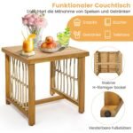 Akacijos medienos lauko baldų komplektas: 2 foteliai ir staliukas (Smėlio)