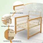 Akacijos medienos lauko baldų komplektas: 2 foteliai ir staliukas (Smėlio)