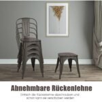 Metaliniai virtuvės kėdžių komplektai su atlošais (Bronzos)