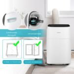 Nešiojamas oro kondicionierius 4-in-1 su šildymu ir aušinimu 12000 BTU (Balta)