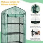 Mini šiltnamis su 4 lentynomis 70x49x159 cm (Žalia)