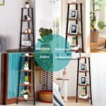 4 pakopų kampinė lentyna 125 cm (Ruda)