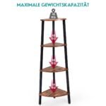 4 pakopų kampinė lentyna 125 cm (Ruda)