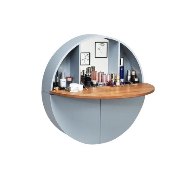 Sieninis praustuvo staliukas su atlenkiama plokšte (Pilka)