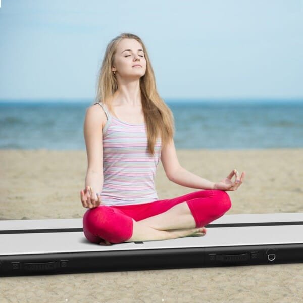 Pripučiamas gimnastikos čiužinys 300 cm (Juoda)