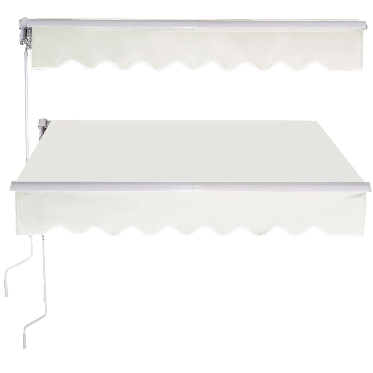 Sulenkiama markizė su rankiniu valdymu (Smėlio)