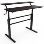 Reguliuojamo aukščio stalas su monitoriaus laikikliu (Ruda)