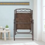 Sulankstomos lauko kėdės (4 vnt.) (Ruda)