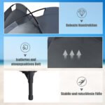 Pakeltas šunų gultas su stogeliu (Pilka)