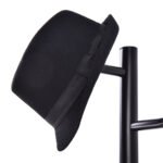 Tvirtas metalinis drabužių stovas su 8 kabliais (Juoda)