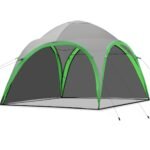 Daugiafunkcis sodo ir paplūdimio paviljonas su UV apsauga ir transportavimo krepšiu (Žalia)