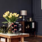 Stovas 7 vyno buteliams geležies 31 x 16 x 36 cm (Bronzos)