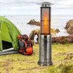 Lauko dujinis šildytuvas su ratukais 11 kW (Sidabrinė)