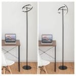 Reguliuojamo aukščio LED grindų šviestuvas su lietimu valdomas (Juoda)