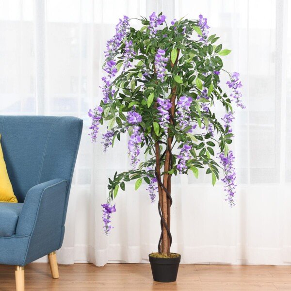 Dirbtinė palmė vidaus ir lauko 150 cm (Violetinė)